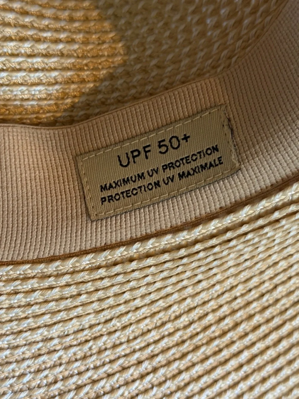 NWOT - ERIC JARVIS Wide-Brim BELLA Straw Sun Hat - Beige - 51/2” brim. - Picture 4 of 4